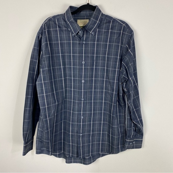 Cabela's Blue Plaid Button Down Shirt Mens - Picture 1 of 3